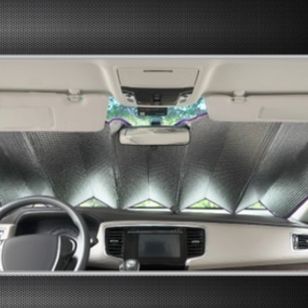 💜Auto Drive Vehicle's Windshield Fit Butterfly Accordion Sun Shade - Picture 6 of 13